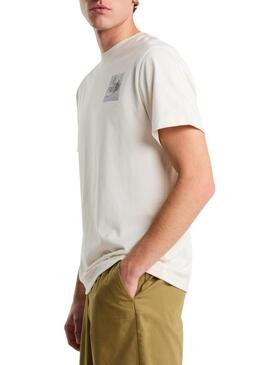 Camiseta The North Face Mountain bege para homem.