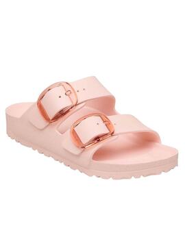 Sandálias Birkenstock Arizona Big Buckle Eva rosa para mulher.