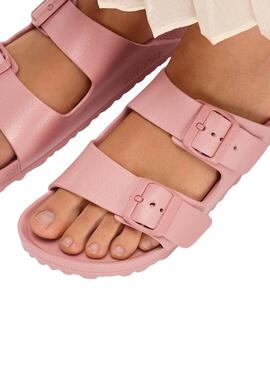 Sandálias Birkenstock Arizona EVA rosa para mulher.
