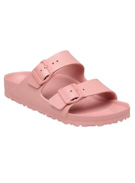 Sandálias Birkenstock Arizona EVA rosa para mulher.