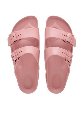 Sandálias Birkenstock Arizona EVA rosa para mulher.