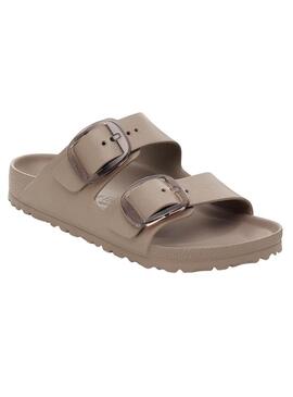 Sandálias Birkenstock Arizona Big Buckle Eva bege para mulher.