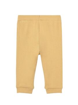 Pack 2 calças Mayoral caneladas mostarda e verde água para bebê