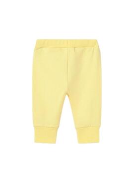 Conjunto de 3 peças Mayoral estampado safari amarelo para bebê.