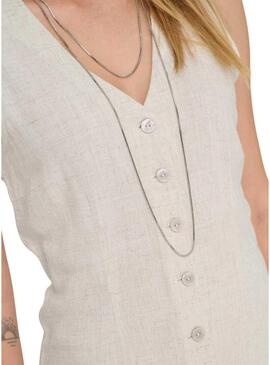 Vestido Only Siesta bege para mulher