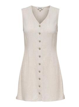 Vestido Only Siesta bege para mulher