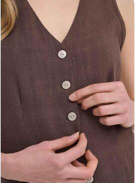 Vestido Only Siesta marrom para mulher.