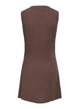 Vestido Only Siesta marrom para mulher.