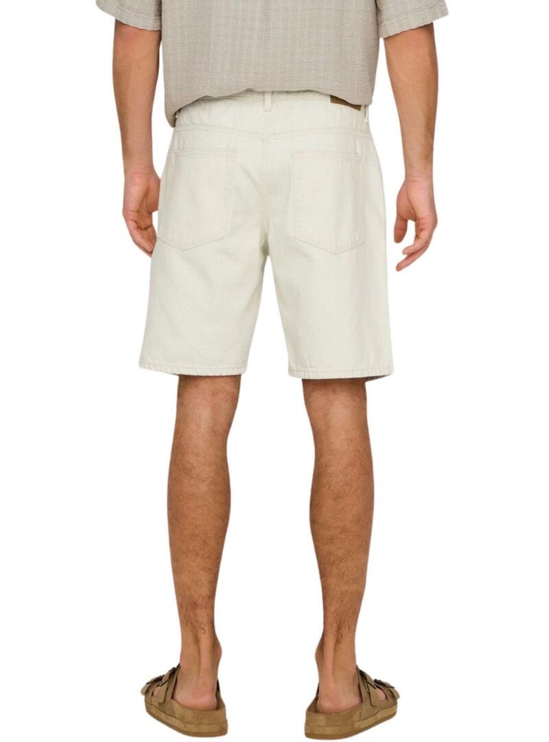 Bermudas Only and Sons Sedge bege para homens.