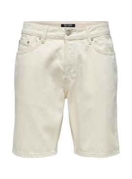 Bermudas Only and Sons Sedge bege para homens.