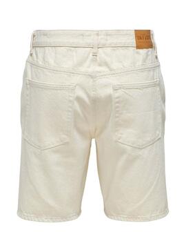 Bermudas Only and Sons Sedge bege para homens.