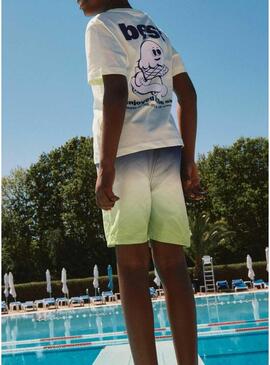 Bermuda Name It Zoccas Tie Dye limão para menino.