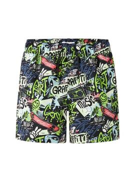 Fato de banho Name It Zatoony preto para menino