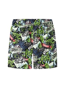 Fato de banho Name It Zatoony preto para menino