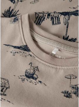 Camisola Name It Fille tostada para criança.