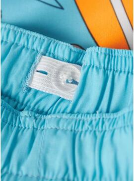 Calção Name It Mouritz Stitch turquesa para menino