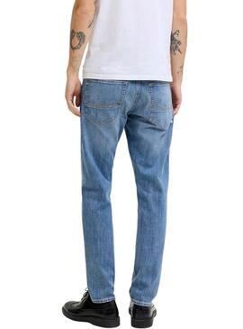 Calça jeans Jack and Jones Mike azul médio para homem.