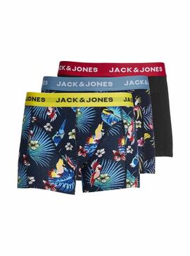 Caixa de cuecas Jack and Jones Flower Bird para homem