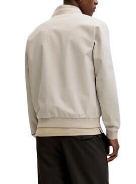 Jaqueta bomber bege da Jack and Jones para homem.