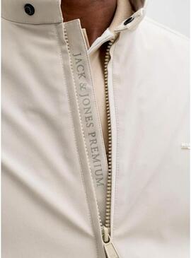 Jaqueta bomber bege da Jack and Jones para homem.