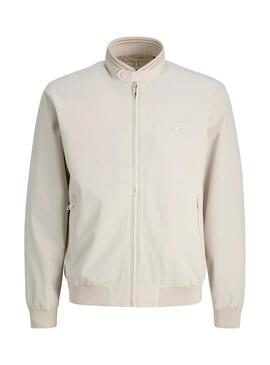 Jaqueta bomber bege da Jack and Jones para homem.