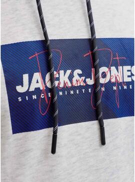 Moletom Jack and Jones Cole cinza para homem.