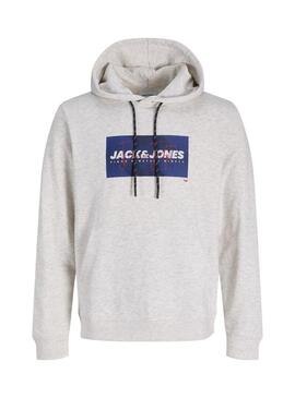 Moletom Jack and Jones Cole cinza para homem.