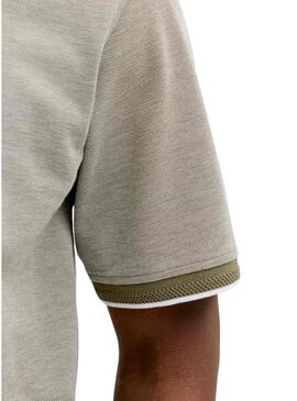 Camisa polo Jack and Jones azul alves bege para homem