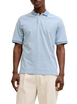 Polo Jack and Jones Azul Alves para homem.