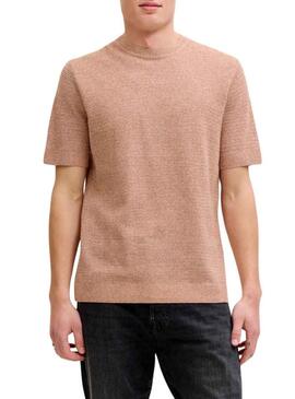 Camiseta Jack and Jones Bluriley coral para homem
