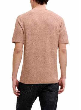 Camiseta Jack and Jones Bluriley coral para homem