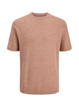 Camiseta Jack and Jones Bluriley coral para homem
