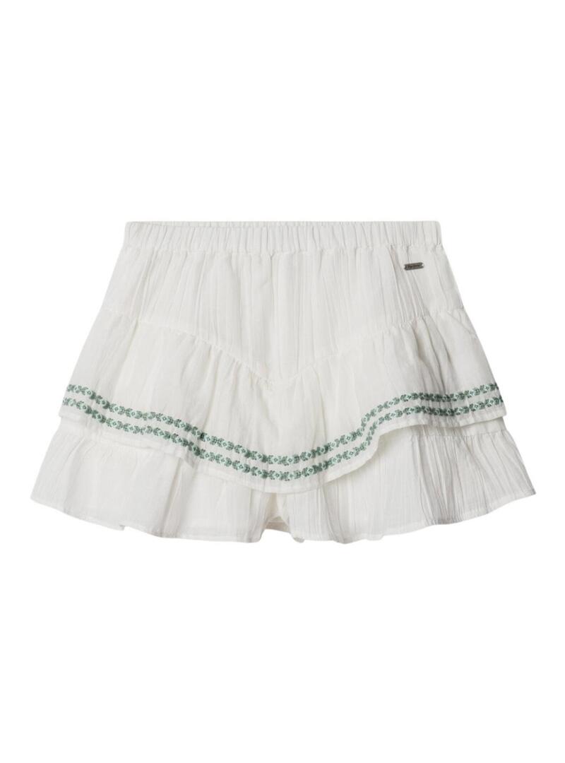 Shorts Pepe Jeans Hetty branco para menina