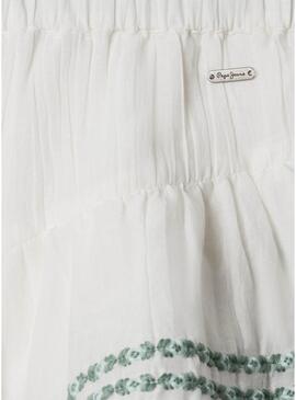 Shorts Pepe Jeans Hetty branco para menina