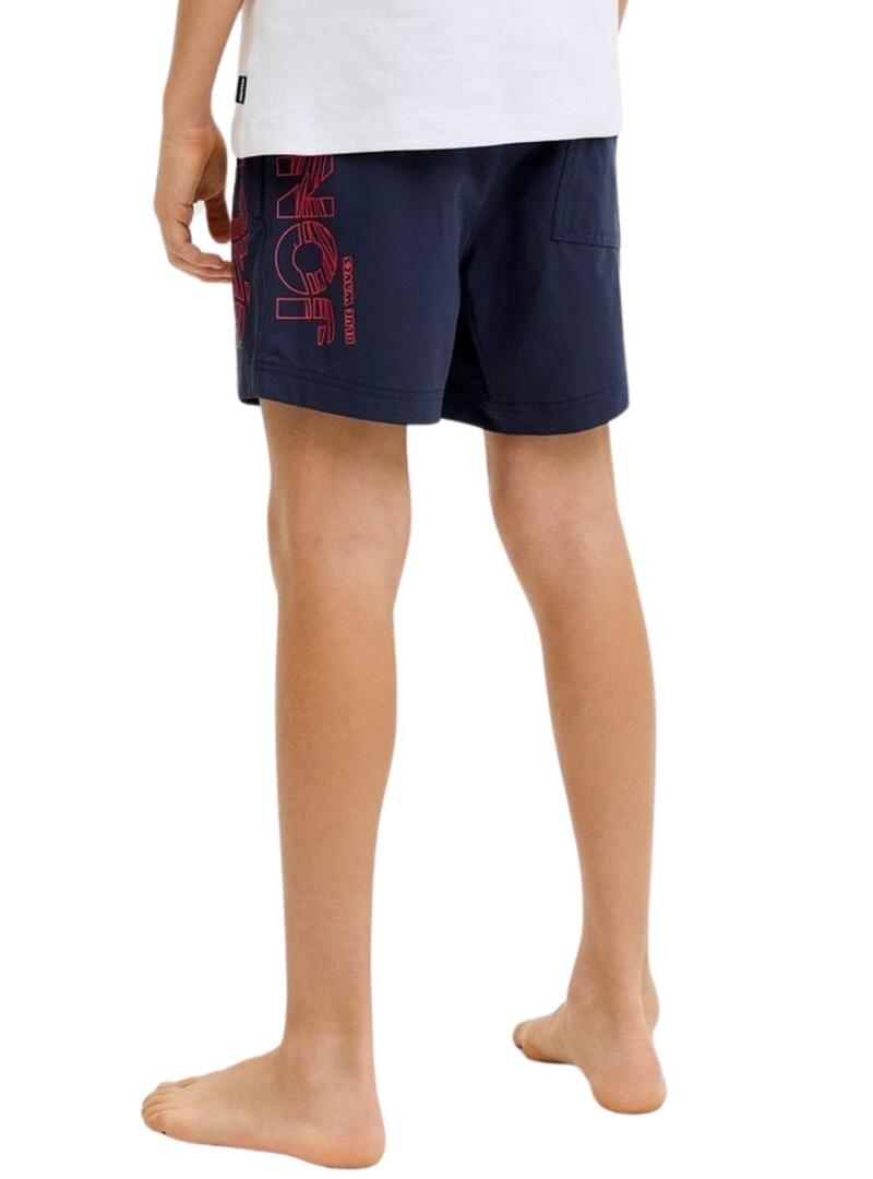 Calção de banho Jack and Jones Maui azul marinho para crianças