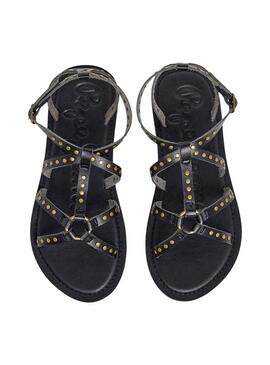 Sandalia Pepe Jeans Rio Studs preto para mulher
