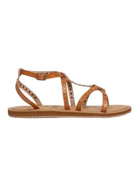 Sandalia Pepe Jeans Rio Studs marrom para mulher