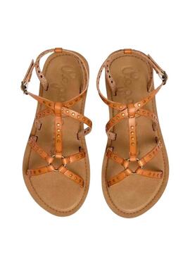 Sandalia Pepe Jeans Rio Studs marrom para mulher