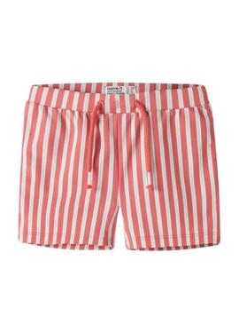 Fato de banho Name It Zigurt listras de coral para menino.