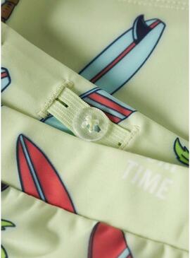 Fato de banho Name It Zigurt estampado de lima para menino.