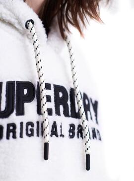 Sweat Superdry Kayla Sherpa Branco Mulher