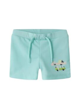 Calção de banho Name It Zigurt turquesa para menino.