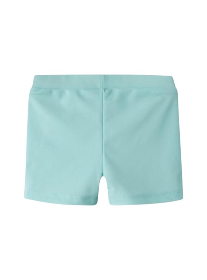 Calção de banho Name It Zigurt turquesa para menino.