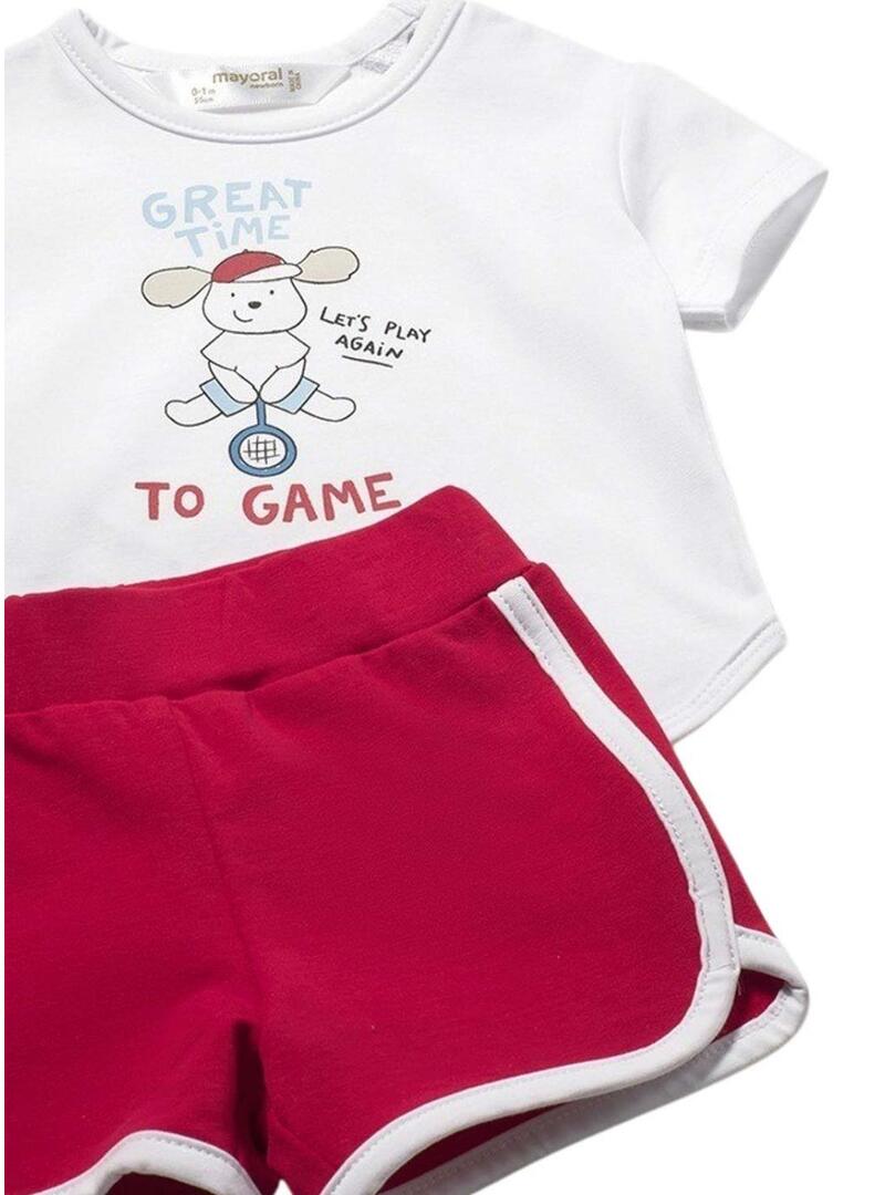 Conjunto Mayoral de looks esportivos multicolor para bebê.