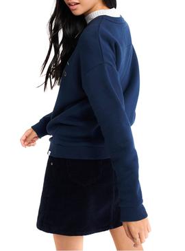 Sweat Superdry Applique marinho Mulher