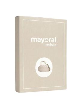 Macacão Mayoral ponto bicolor cru e bege para bebê