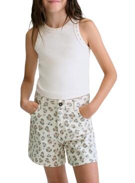 Bermudas Mayoral estampadas de animal em bege para menina