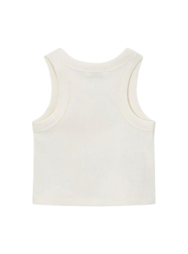 Camiseta Mayoral com tachinhas em branco para meninas.