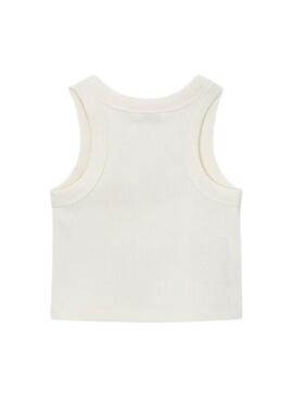 Camiseta Mayoral com tachinhas em branco para meninas.