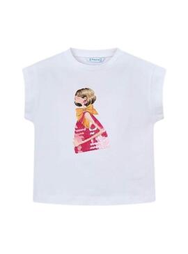 Camiseta Mayoral Modelo branco para menina